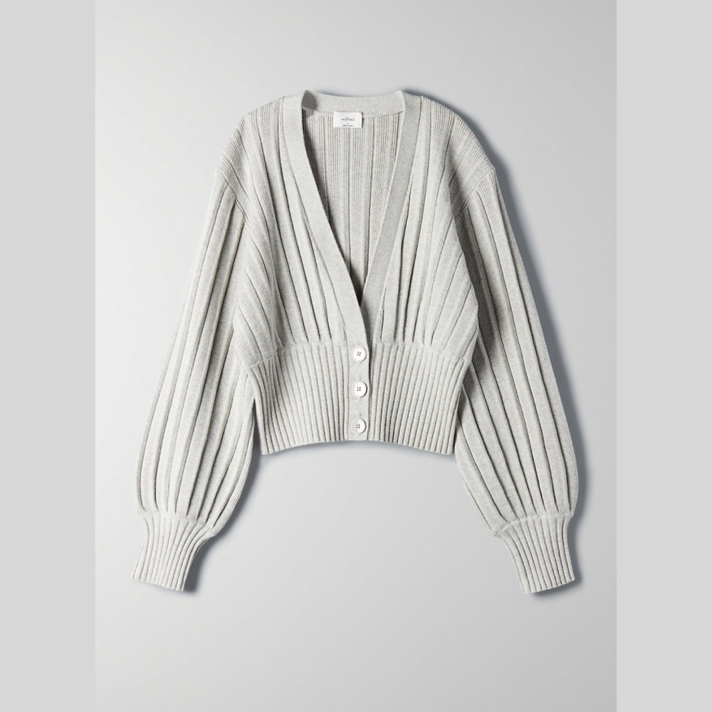 Aritzia Wilfred New Plunge Front Cardigan Sweater